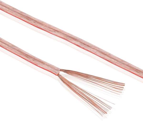 sonero Lautsprecherkabel 2x0,75mm², CCA 100m, transparent