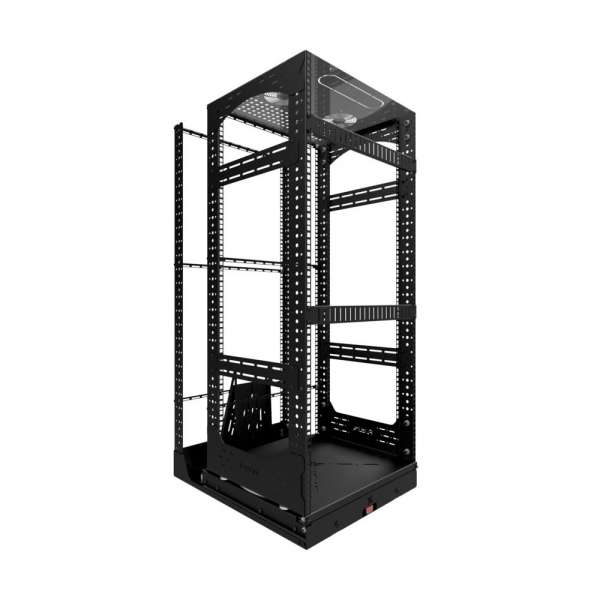 19" Auszieh- und drehbares Rack 24RU, 130kg Traglast, 490B x 608T x 1148H 19" Auszieh- und drehbares Rack 24RU, 130kg Traglast, 490B x 608T x 1148H