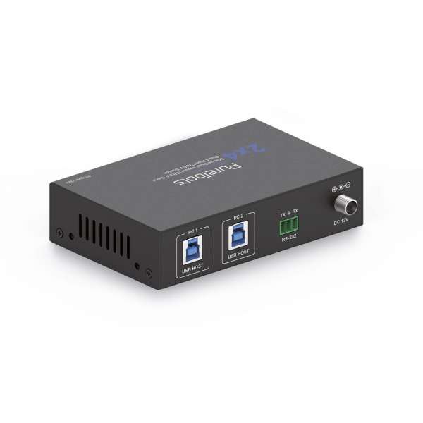 PureTools - 2x4 USB3.2 Gen1 Switch - 5Gbps - Dual Input USB3.2 Gen1 Quad Port ProAV Switch