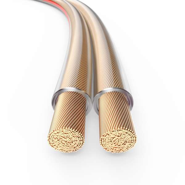 PureLink Lautsprecherkabel OFC 2x2,50mm² (0,20mm), 20,0m, transparent