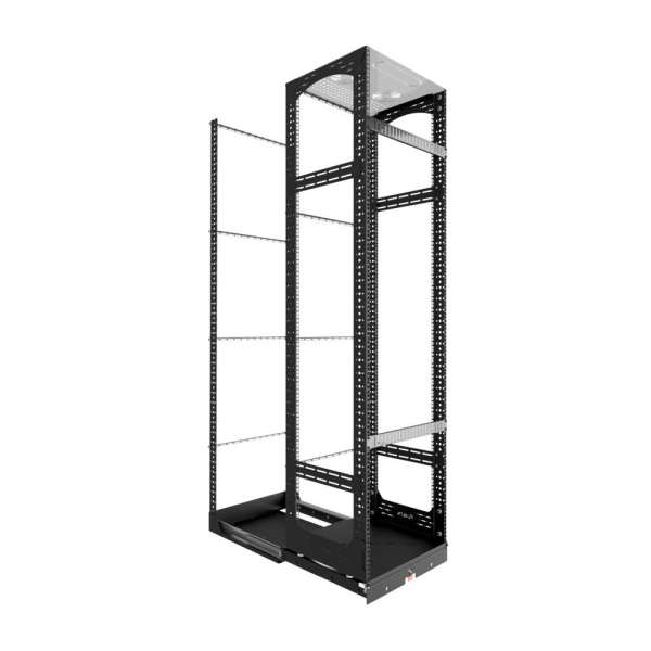 19" Ausziehbares und drehbares Rack 40RU, 125 kg Last, 490B X 515T X 1862H