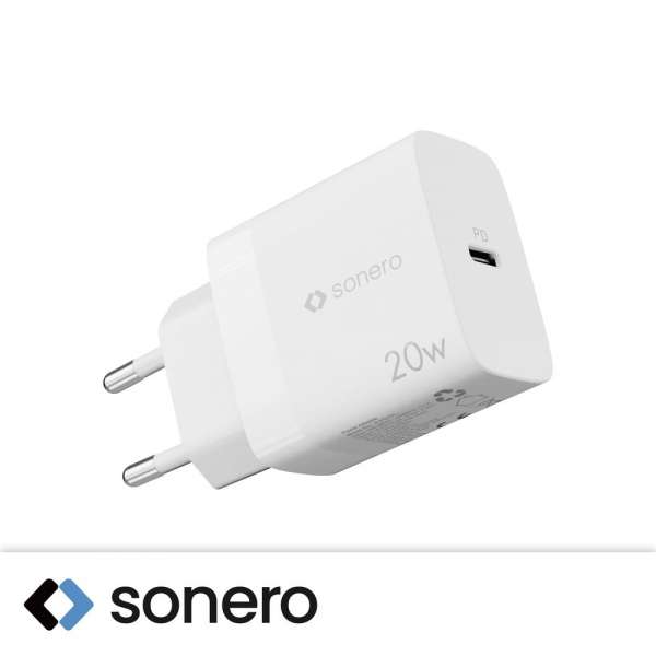 sonero USB-C Ladegerät - 1 Port - 20W PD - weiß