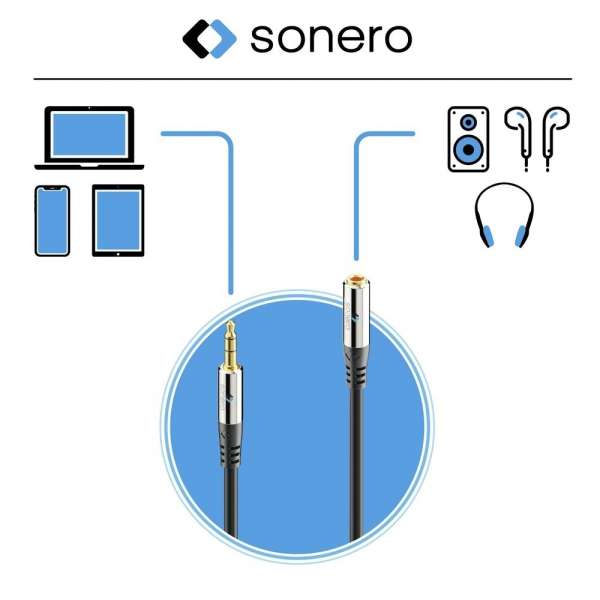 sonero 3,5mm Audio Verlängerung 7,5m