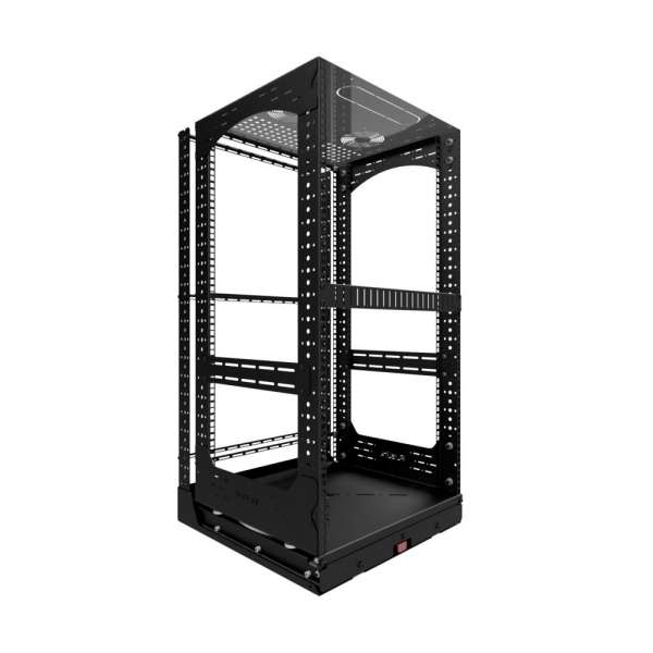 19" Auszieh- und drehbares Rack 20RU, 200kg Traglast, 490B x 510T x 963H