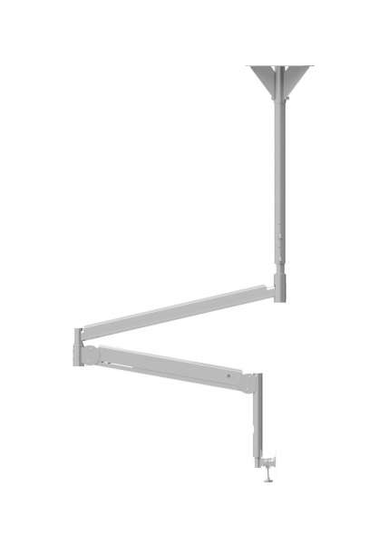 Deckenhalterung mit verstellbarem Schwenkarm für 10-29"-Bildschirme, weiß