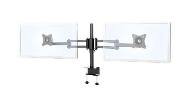 Desktop-Doppelarmhalterung für zwei 19-27" Bildschirme