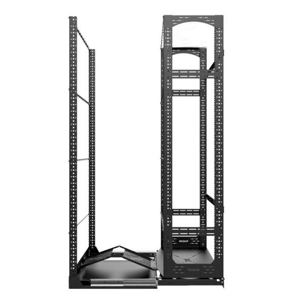19" Ausziehbares und drehbares Rack 40RU, 125 kg Belastung, 490B X 615T X 1862H