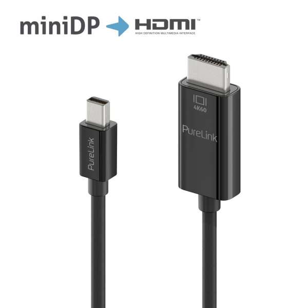 Mini DisplayPort auf HDMI Kabel - 4K60 - iSerie - schwarz - 1,50m Mini DisplayPort auf HDMI Kabel - 4K60 - iSerie - schwarz - 1,50m