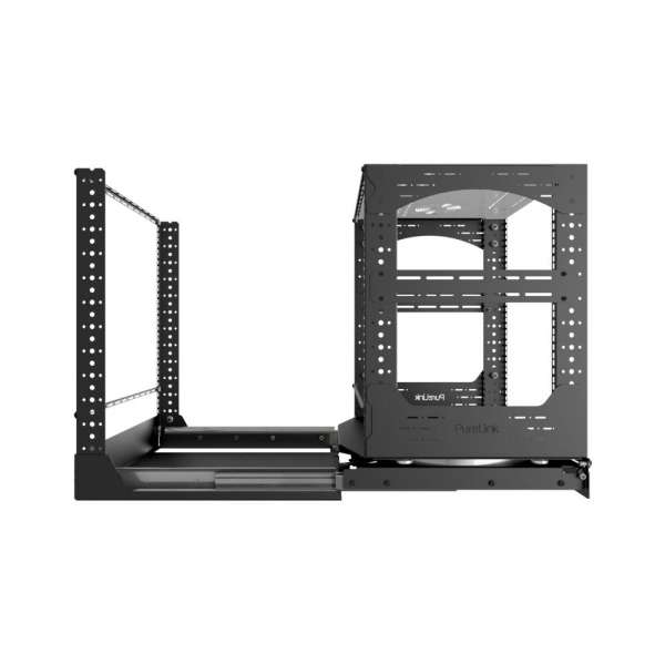 19" Auszieh- und drehbares Rack 12RU, 130kg Traglast, 490B x 498T x 614H