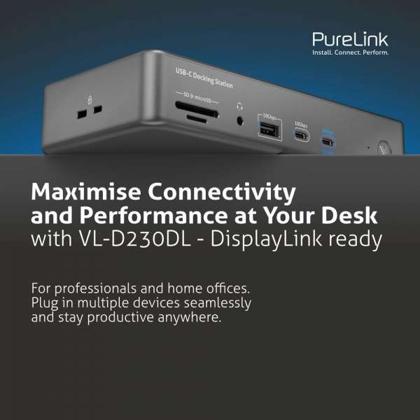 Vuelogic - USB-C Docking Station - Quad Display DisplayLink ready - 8K-Unterstützung