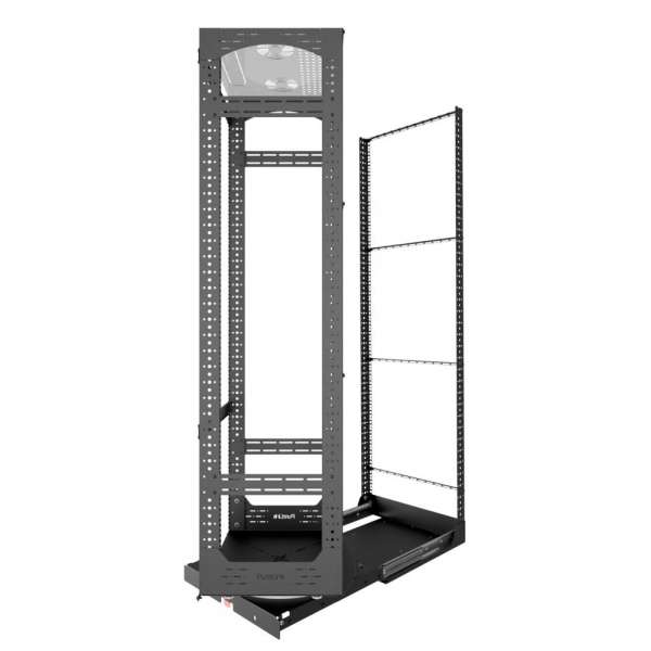 19" Ausziehbares und drehbares Rack 36RU, 125 kg Last, 490B X 498T X 1684H