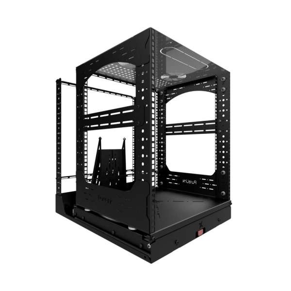 19" Auszieh- und drehbares Rack 12RU, 130kg Traglast, 490B x 608T x 614H 19" Auszieh- und drehbares Rack 12RU, 130kg Traglast, 490B x 608T x 614H