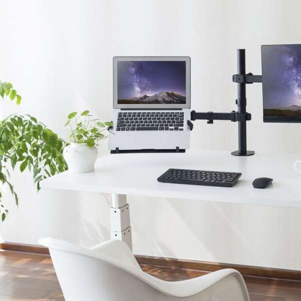 PureMounts® Notebookhalterung für VESA Tischhalterungen schwarz