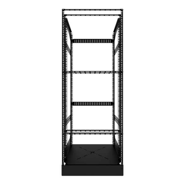 19" Auszieh- und drehbares Rack 28RU, 160kg Traglast, 490B x 510T x 1320H