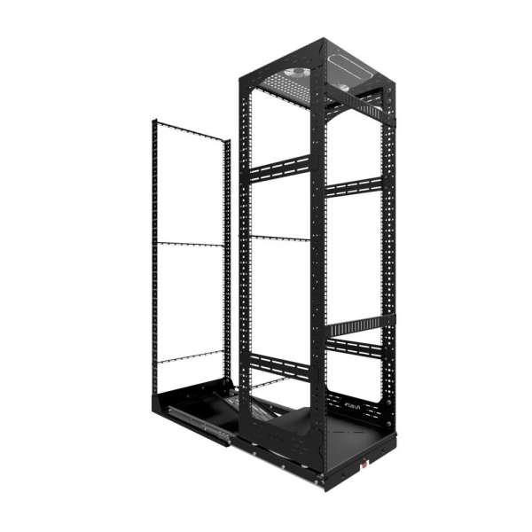 19" Auszieh- und drehbares Rack 32RU, 200kg Traglast, 490B x 608T x 1498H
