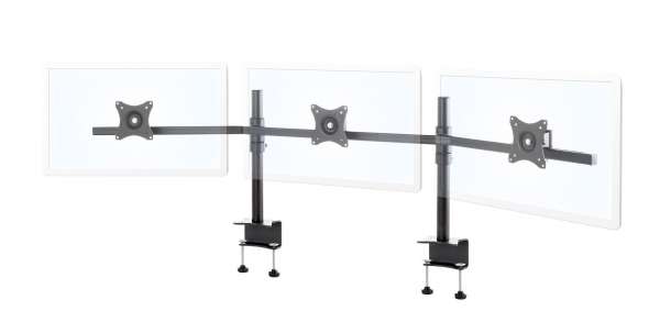 Desktop-Halterung für drei 19-27"-Bildschirme, gebogen