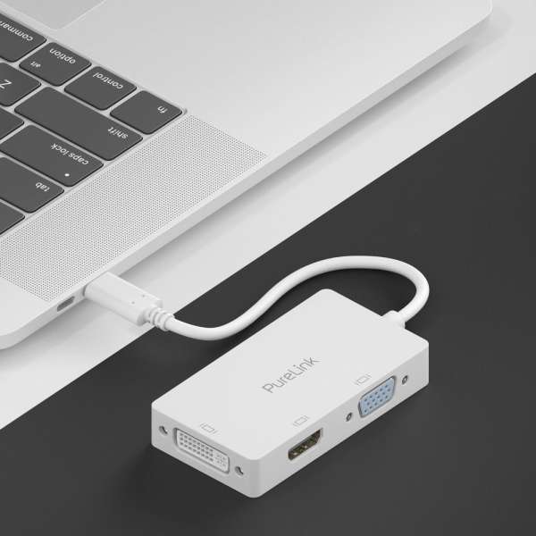 USB-C auf Multiport Adapter - iSerie - weiß - 0,10m