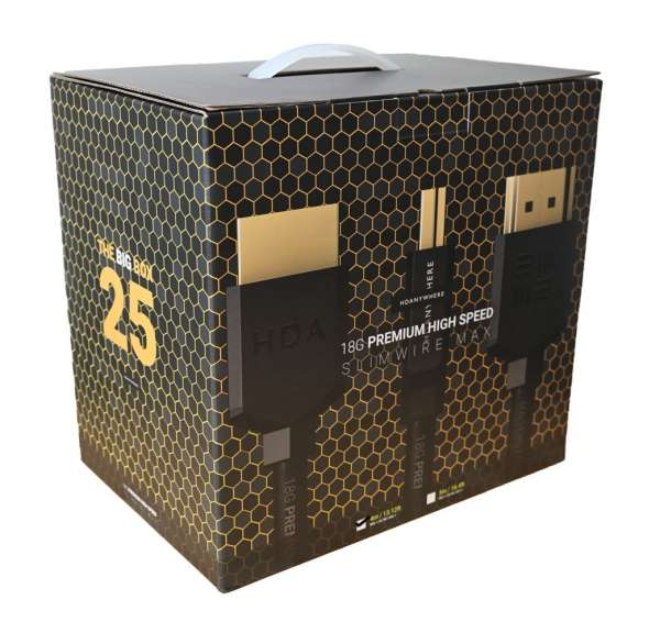 HDANYWHERE 18G 4K SlimWire MAX 4m High Speed Premium™ HDMI Kabel Big Box (x25 Kabel)