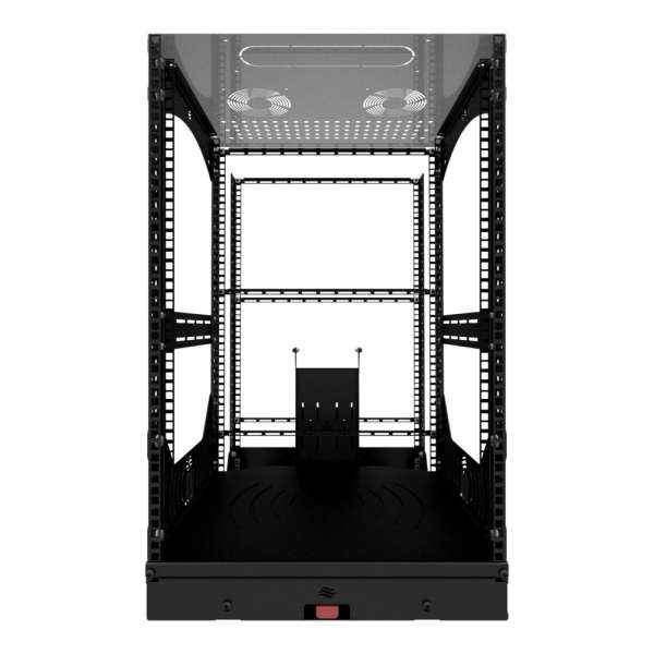 19" Auszieh- und drehbares Rack 16RU, 130kg Traglast, 490B x 608T x 792H