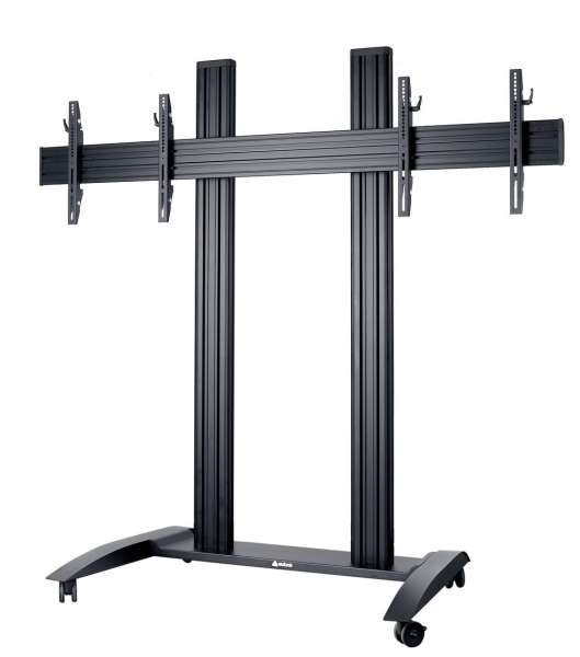 Flachbildschirm-Videokonferenz-Trolley für zwei 42-55" Bildschirme