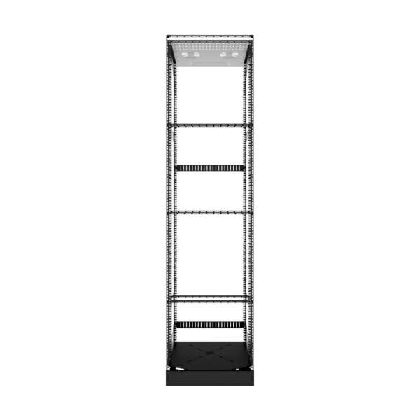 19" Ausziehbares und drehbares Rack 42RU, 125 kg Last, 490B X 498T X 1950H