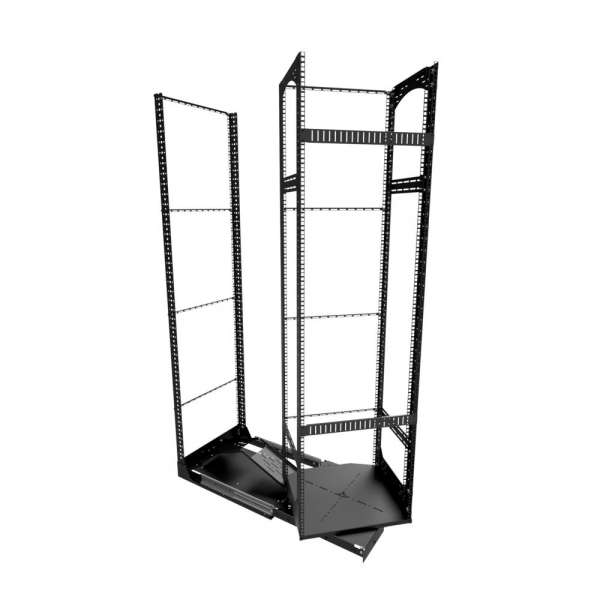 19" Ausziehbares und drehbares Rack 40RU, 125 kg Belastung, 490B X 615T X 1862H