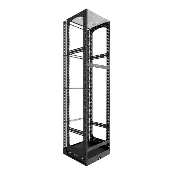 19" Ausziehbares und drehbares Rack 42RU, 125 kg Last, 490B X 498T X 1950H