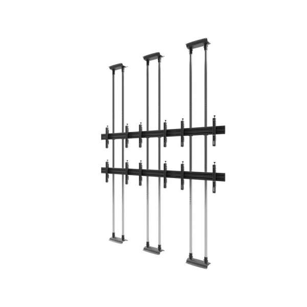 Video Wall Bolt Down Floor-to-Ceiling Mount, modular 3x2, für 49-57" Bildschirme, Querformat