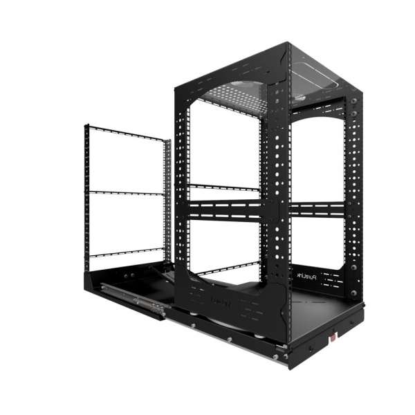 19" Auszieh- und drehbares Rack 16RU, 200kg Traglast, 490B x 608T x 785H