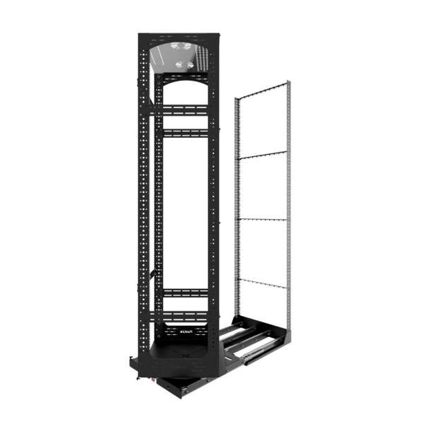 19" Auszieh- und drehbares Rack 40RU, 300kg Traglast, 490B x 510T x 1854H