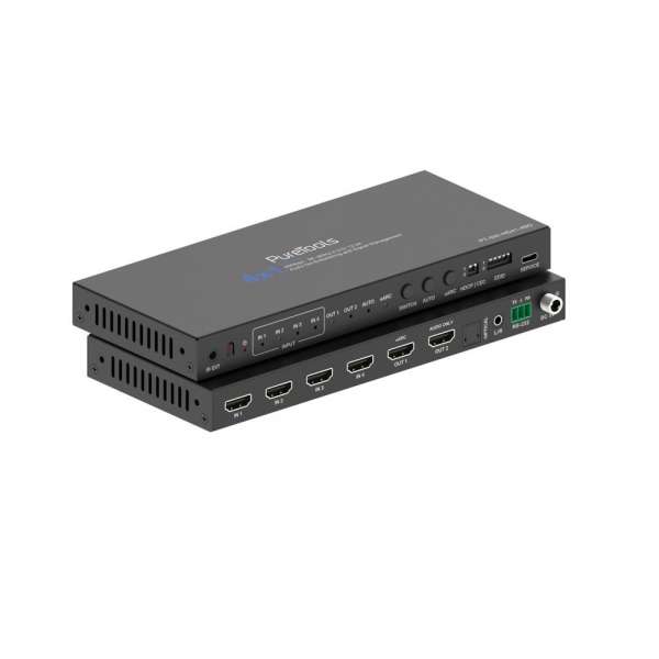 PureTools - 4x1 HDMI 2.1 Switch - 48Gbps - 8K (60Hz 4:2:0) 12 bit, Audio De-Embedding und Signal Management PureTools - 4x1 HDMI 2.1 Switch - 48Gbps - 8K (60Hz 4:2:0) 12 bit, Audio De-Embedding und Signal Management