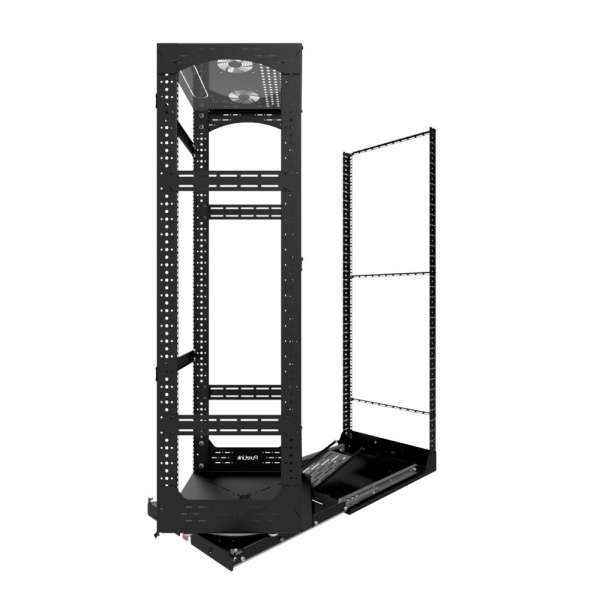 19" Auszieh- und drehbares Rack 32RU, 200kg Traglast, 490B x 608T x 1498H