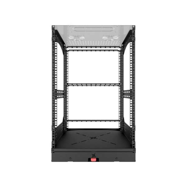 19" Auszieh- und drehbares Rack 16RU, 130kg Traglast, 490B x 498T x 792H