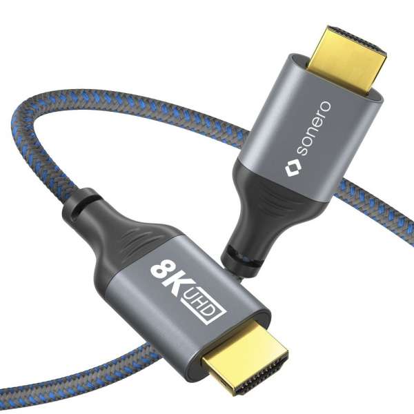 HDMI auf HDMI Kabel - 8K60 - grau/blau - 1,00m
