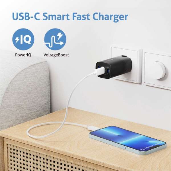 sonero USB-C & USB-A Ladegerät - 3 Port - 65W PD - schwarz