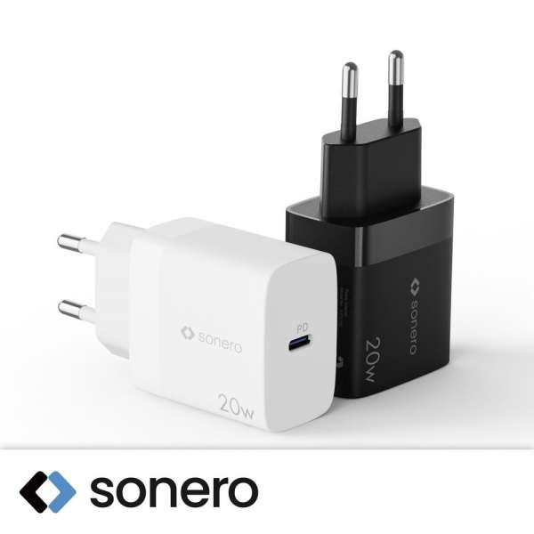 sonero USB-C Ladegerät - 1 Port - 20W PD - weiß