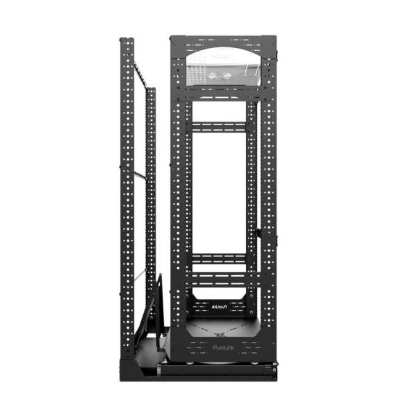 19" Auszieh- und drehbares Rack 28RU, 130kg Traglast, 490B x 498T x 1327H