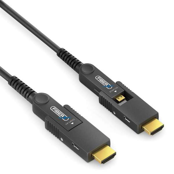 FiberX Serie - Micro HDMI/HDMI 4K Glasfaser Verlängerung - 15m