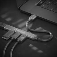 Vorschau: sonero USB 3.2 Gen1x1 Hub - 4 Port mit USB-A Stecker - 0,15m - Space Grey Vorschau: sonero USB 3.2 Gen1x1 Hub - 4 Port mit USB-A Stecker - 0,15m - Space Grey