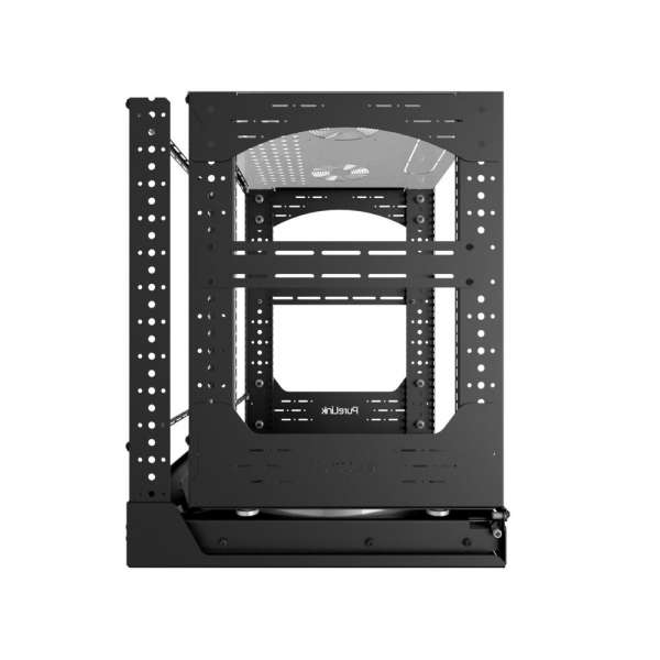 19" Auszieh- und drehbares Rack 12RU, 130kg Traglast, 490B x 498T x 614H