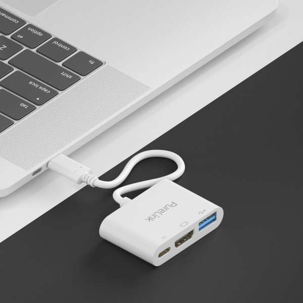 USB-C auf Multiport Adapter - iSerie - weiß - 0,10m