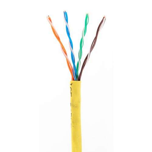 ICE Cable - Cat.5e Kabel, 350MHz, UTP, 24AWG, SBC, HDBaseT, 305m Pulloutbox, Farbe: gelb