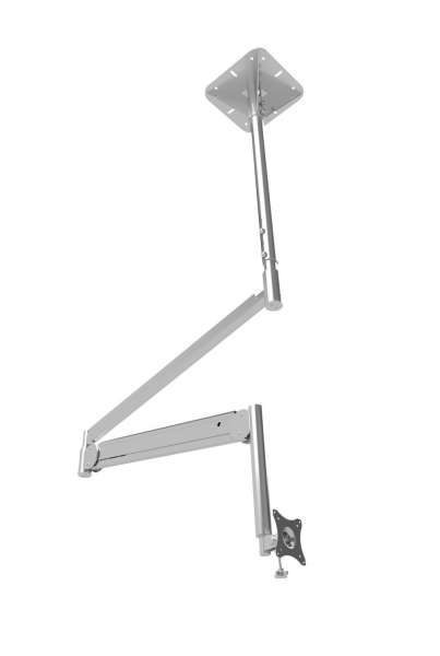 Deckenhalterung mit verstellbarem Schwenkarm für 10-29"-Bildschirme, weiß