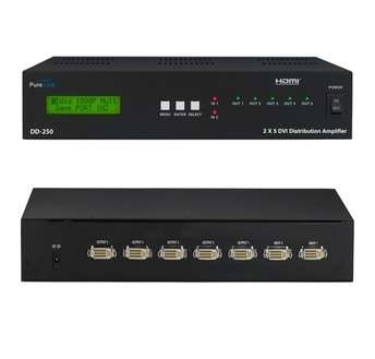 HDTools - DVI Splitter 2x5 mit Verstärker - FullHD