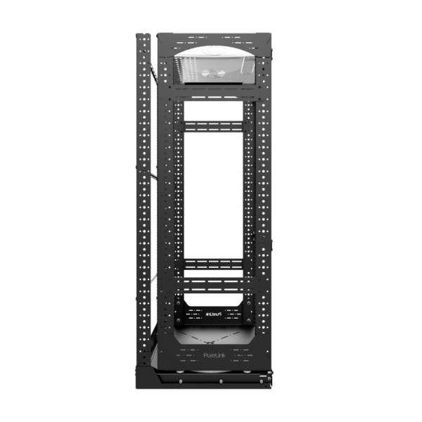 19" Auszieh- und drehbares Rack 28RU, 300kg Traglast, 490B x 510T x 1320H