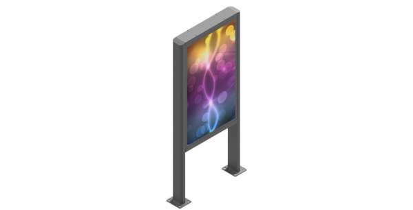 Hochformat-Kiosk für den Außenbereich 55" Samsung LH55OHF