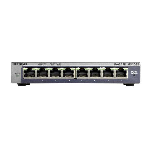 NETGEAR - Switch 8 Port Gigabit Ethernet LAN Switch Plus