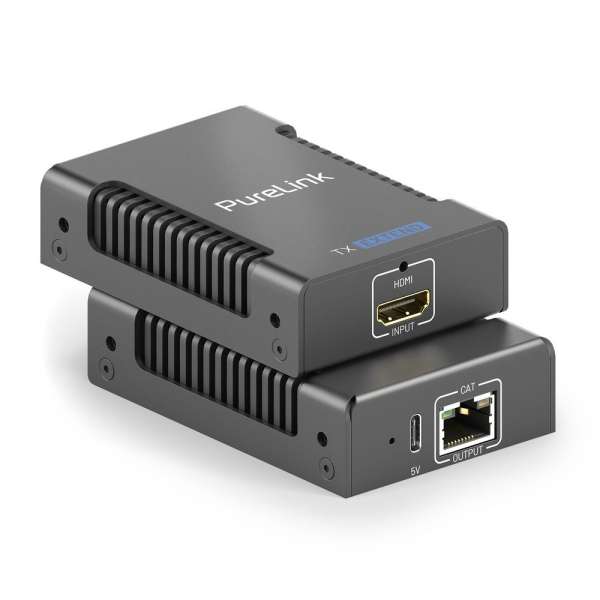 PureTools – HDMI-2.0-CatX-Extender-Set – 18 Gbit/s Signalverlängerung bis zu 60 m über Cat.6a-Kabel