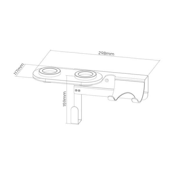 PureMounts® Föhn Wandhalterung für Dyson® Supersonic, grau-metallic