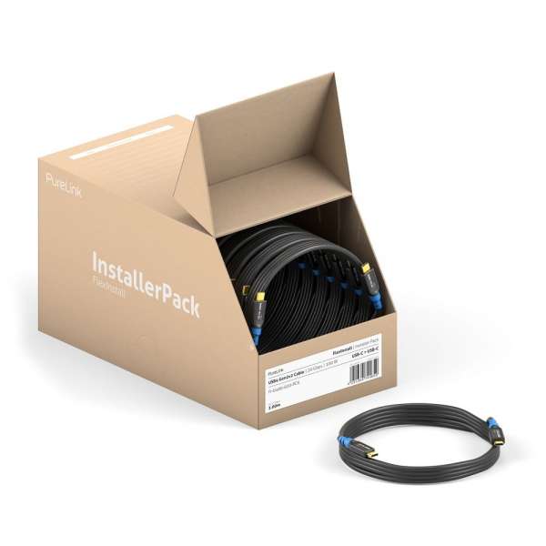 FlexInstall USB-A auf USB-B Kabel USB 3.2 Gen1x1 5Gbps 1.00m - Installer Pack 50 stk.